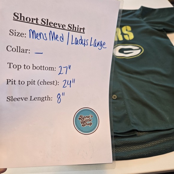 Green Bay Packer Mesh Button Up Unisex Jersey and Baseball Hat - Picture 7 of 11